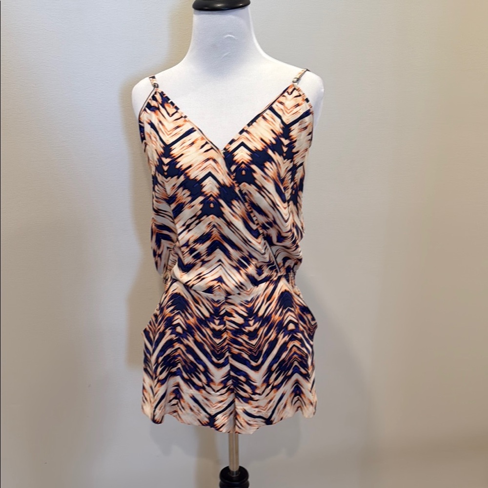 Parker Vibrant Orange and Purple Romper